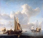 Esaias Van de Velde Ships off the coast china oil painting artist
